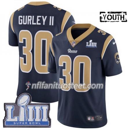 Lasten Los Angeles Rams NFL Pelipaita Todd Gurley II 30 Nike Sininen 2019 Super Bowl LIII